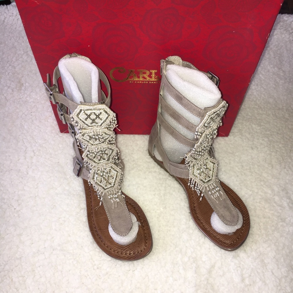 NEW CARLOS SANTANA GLADIATOR SANDALS - Picture 3 of 7